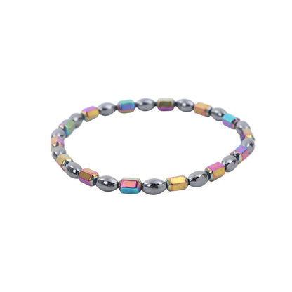 Fashion Oval Ab Color Haematite Beaded Women'S Anklet