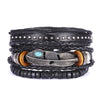 Fashion Owl Pu Leather Knitting Men'S Bracelets 1 Piece