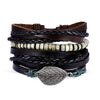 Fashion Owl Pu Leather Knitting Men'S Bracelets 1 Piece