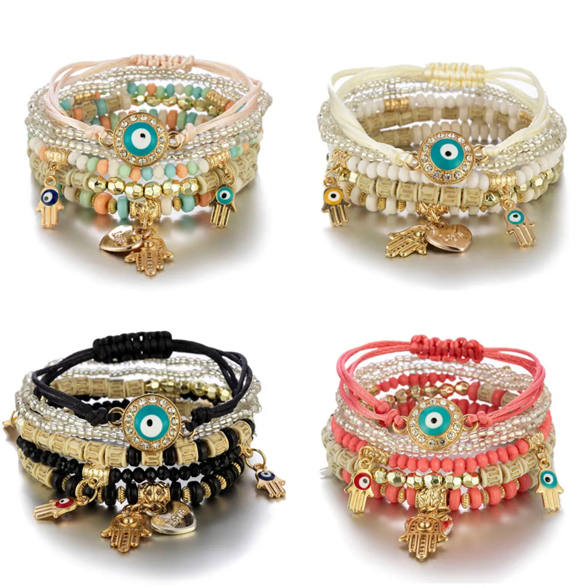 Fashion Palm Eye Alloy Plating Women'S Bracelets 1 Set