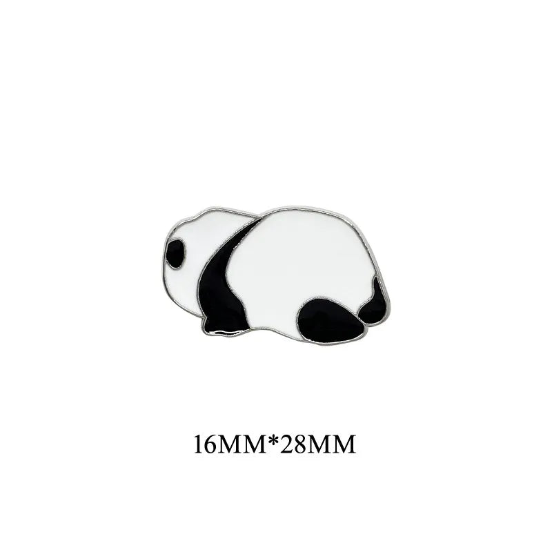 Fashion Panda Alloy Enamel Gold Plated Unisex Brooches