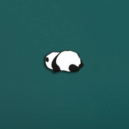 Fashion Panda Alloy Enamel Gold Plated Unisex Brooches