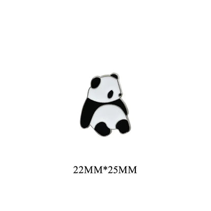 Fashion Panda Alloy Enamel Gold Plated Unisex Brooches