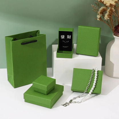 Fashion Solid Color Paper Jewelry Boxes