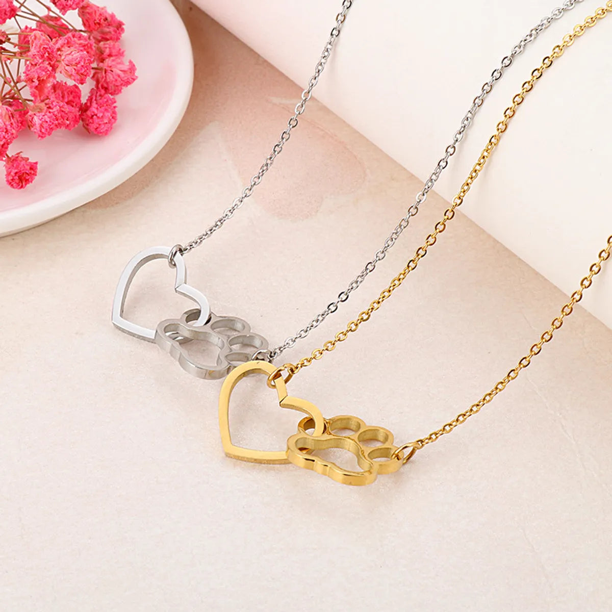 Fashion Animal Titanium Steel Plating Necklace