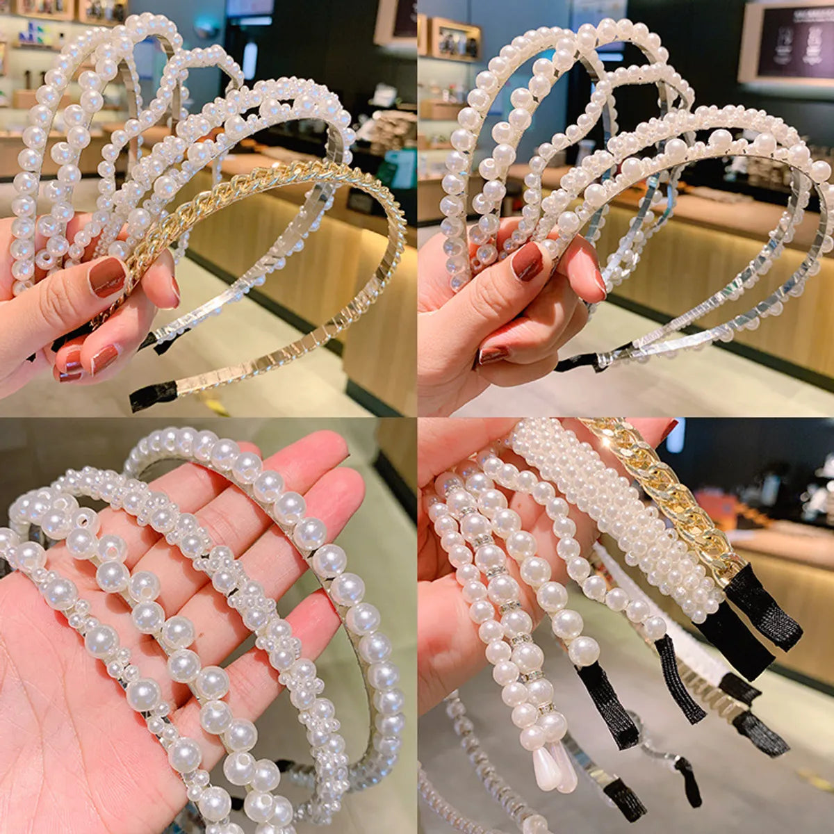 Fashion Pearl Beaded Headband Wholesale