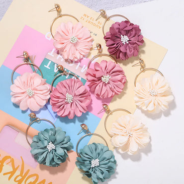 Fashion Personality Creative Simulation Flower Earrings