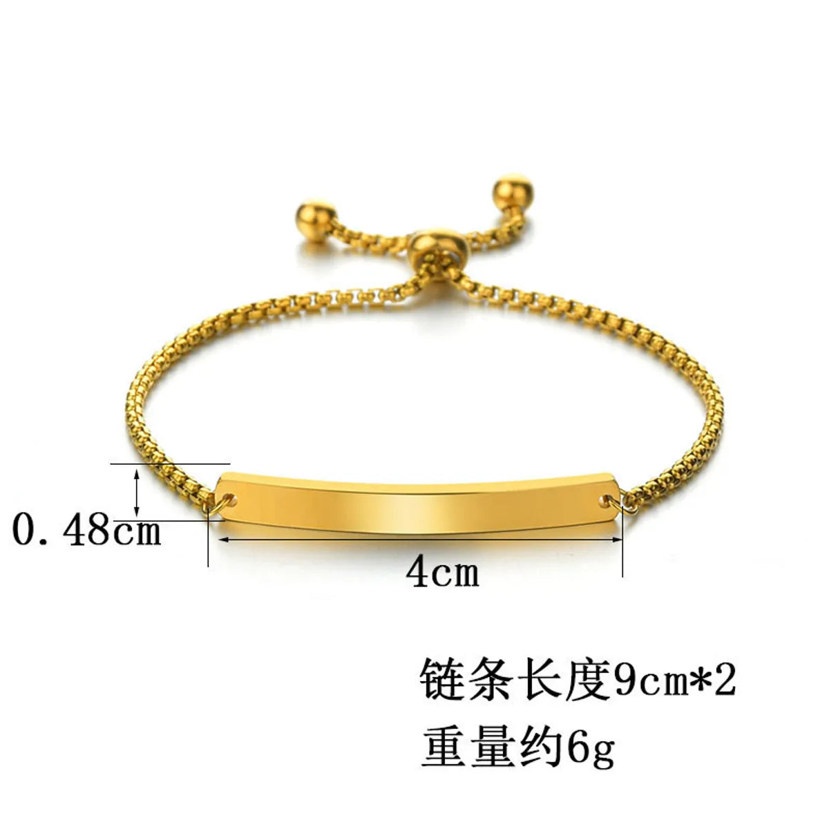 Fashion Personalized Boutique Simple Glossy Id Bracelet Lettering Wholesale Gooddiy