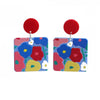 Fashion Plant Resin Geometric Acrylic Earrings