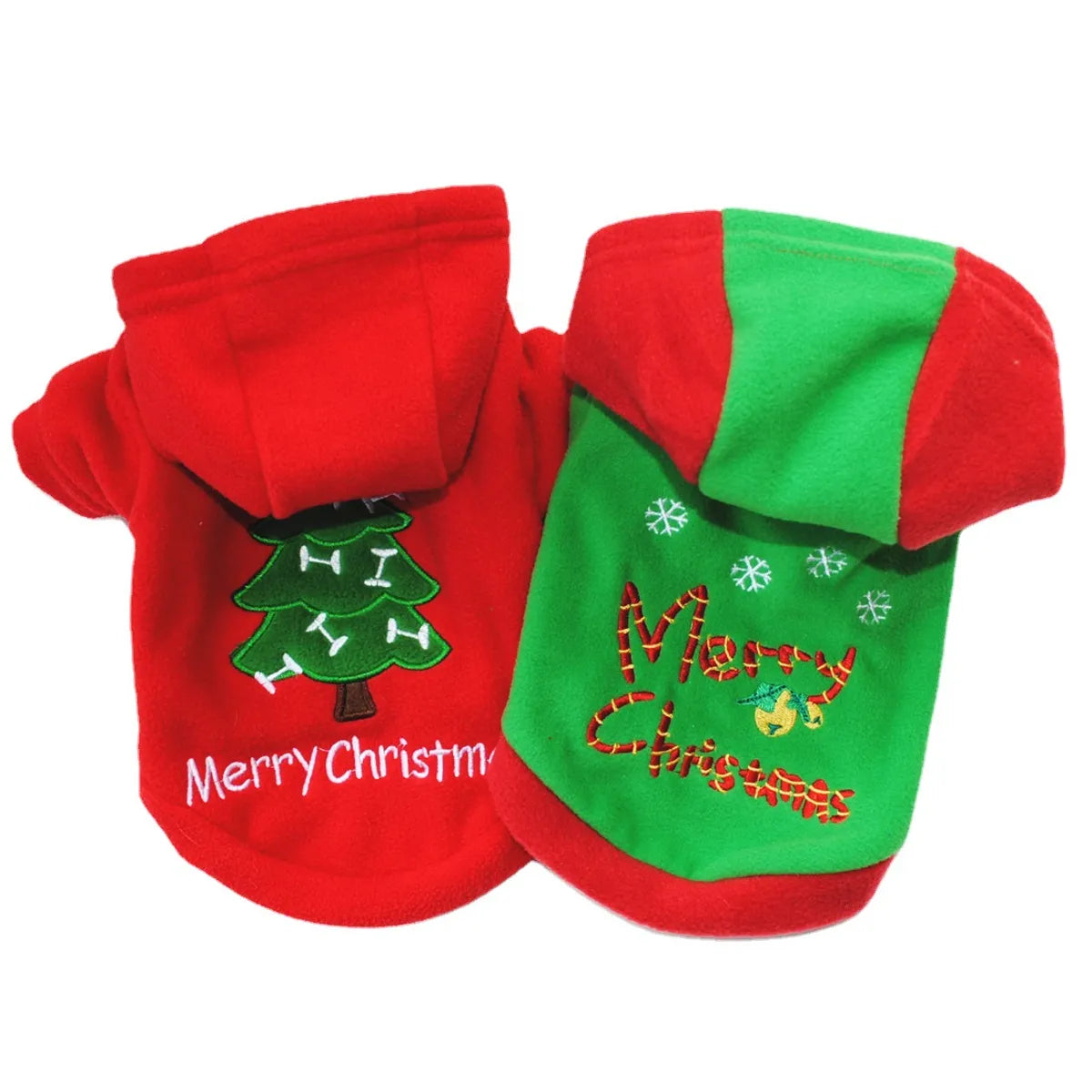 Fashion Polar Fleece Christmas Letter Patchwork Pet Clothing 1 Piece