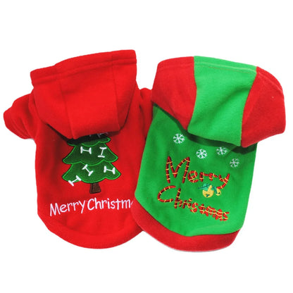 Fashion Polar Fleece Christmas Letter Patchwork Pet Clothing 1 Piece