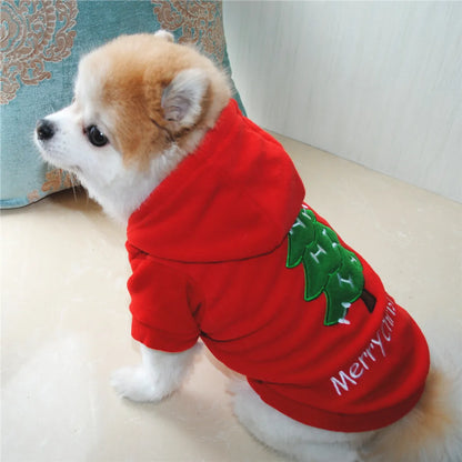 Fashion Polar Fleece Christmas Letter Patchwork Pet Clothing 1 Piece