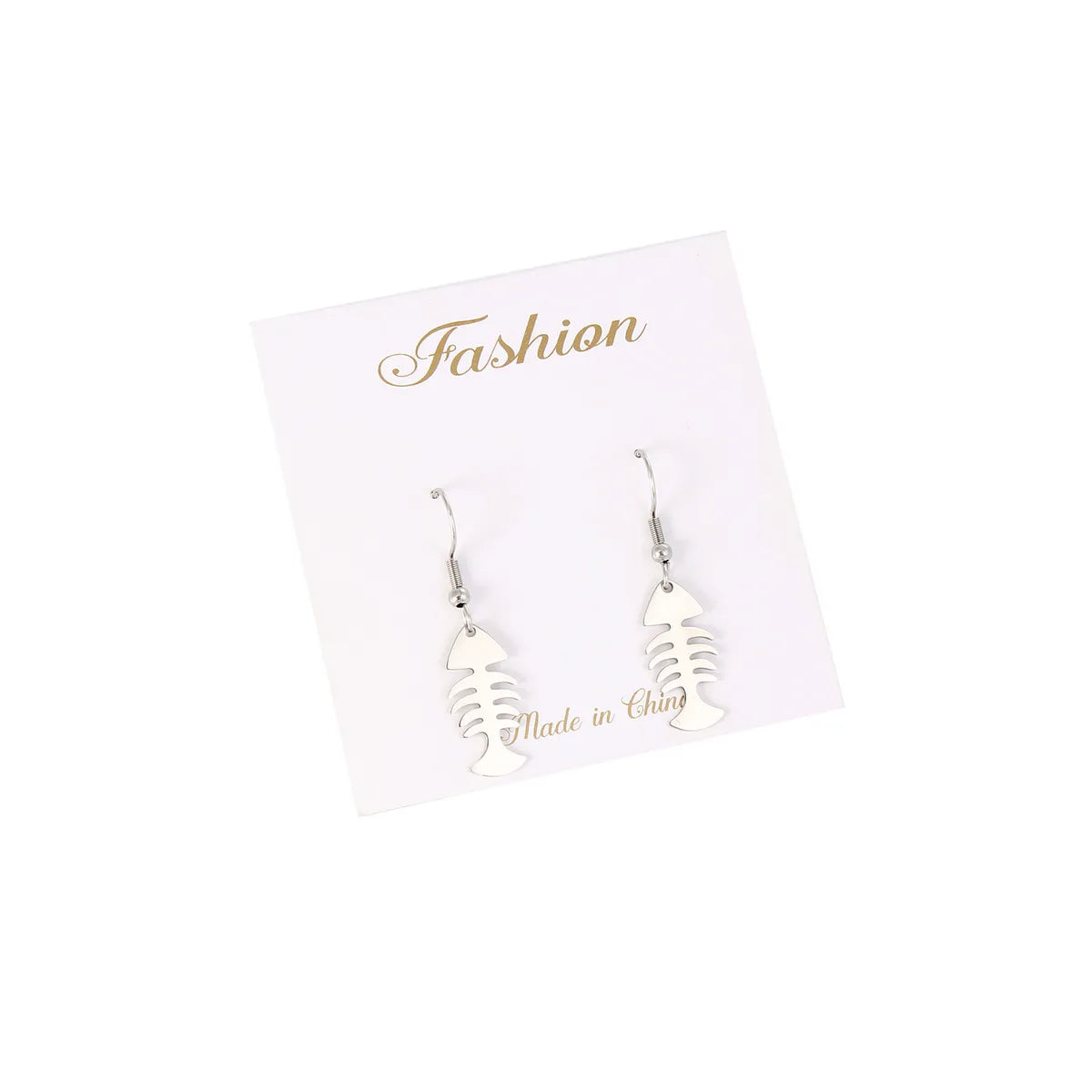 1 Pair Fashion Portrait Polishing Stainless Steel Drop Earrings