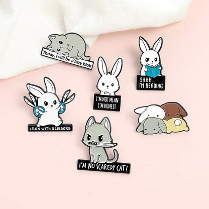 Fashion Rabbit Alloy Stoving Varnish Unisex Brooches