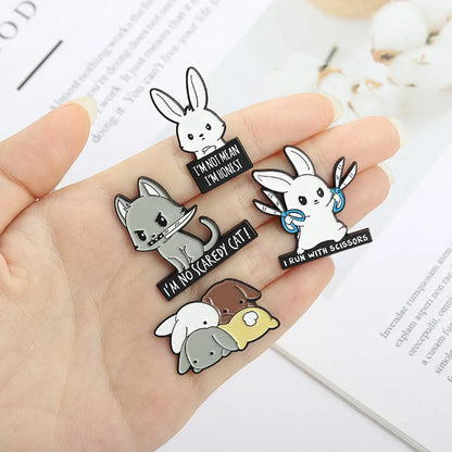 Fashion Rabbit Alloy Stoving Varnish Unisex Brooches