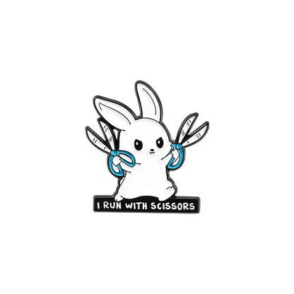 Fashion Rabbit Alloy Stoving Varnish Unisex Brooches