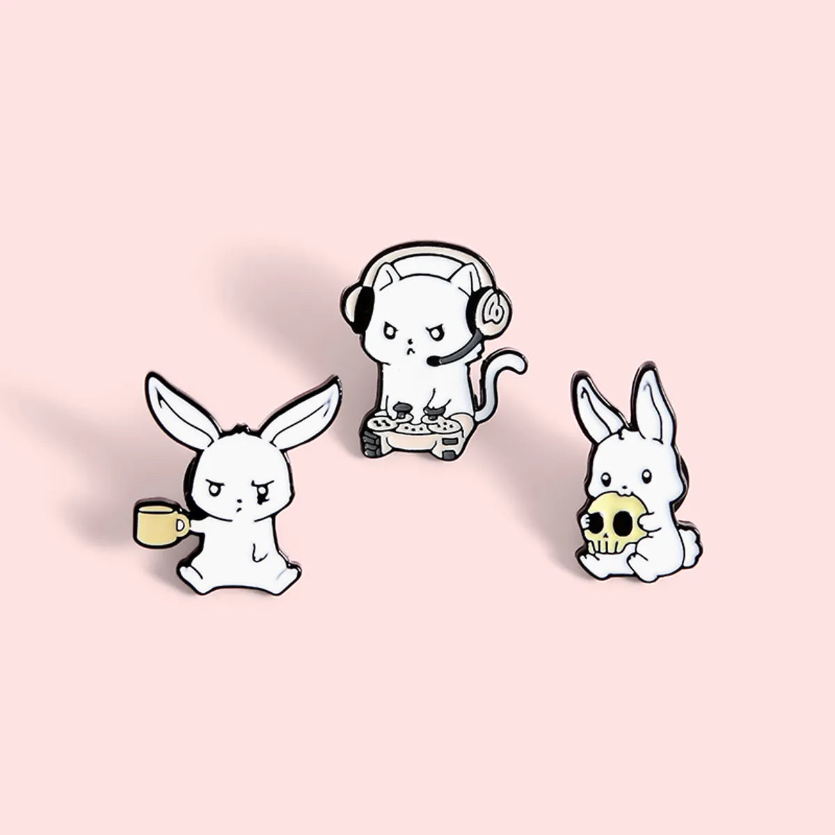 Fashion Rabbit Animal Alloy Enamel Unisex Brooches