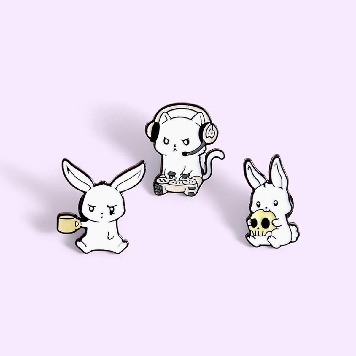 Fashion Rabbit Animal Alloy Enamel Unisex Brooches