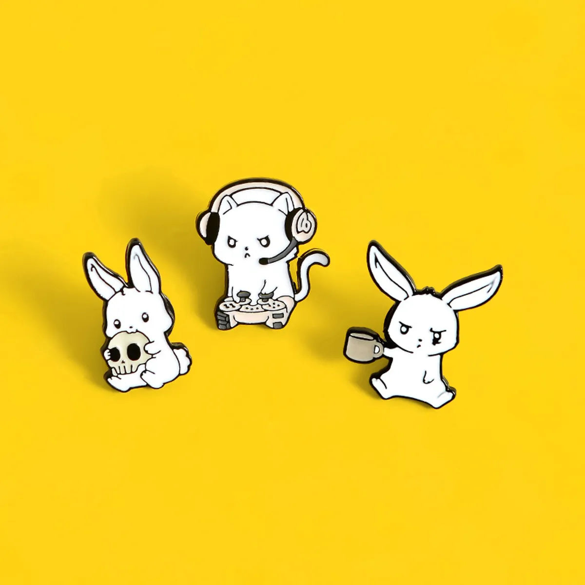 Fashion Rabbit Animal Alloy Enamel Unisex Brooches