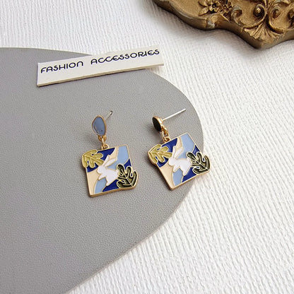 Fashion Rabbit Square Alloy Enamel Earrings