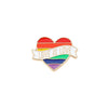 Fashion Rainbow Heart Shape Alloy Plating Unisex Brooches