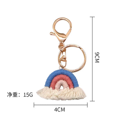 Fashion Rainbow Metal Women'S Bag Pendant Keychain 1 Piece