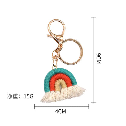 Fashion Rainbow Metal Women'S Bag Pendant Keychain 1 Piece