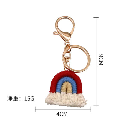 Fashion Rainbow Metal Women'S Bag Pendant Keychain 1 Piece