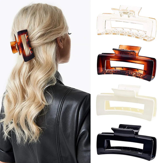 Fashion Rectangle Resin Hair Claws