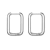 1 Pair Fashion Rectangle Plating 201 Stainless Steel 18K Gold Plated Hoop Earrings