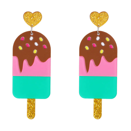 Fashion Resin Creative Ice Cream Earrings