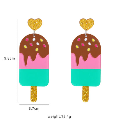 Fashion Resin Creative Ice Cream Earrings