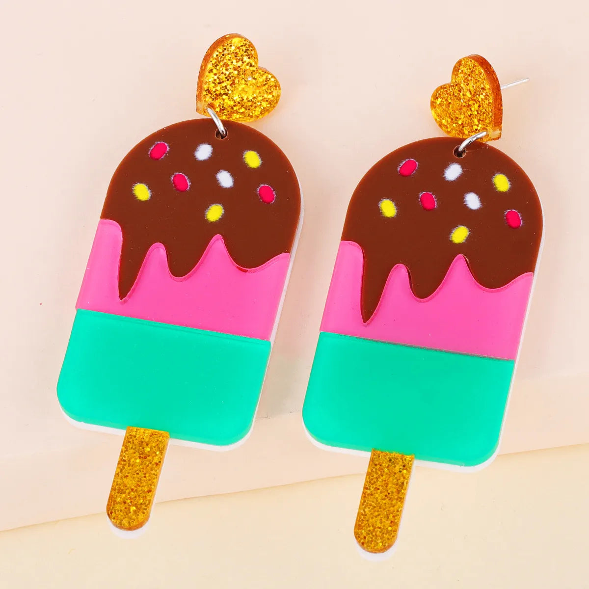 Fashion Resin Creative Ice Cream Earrings