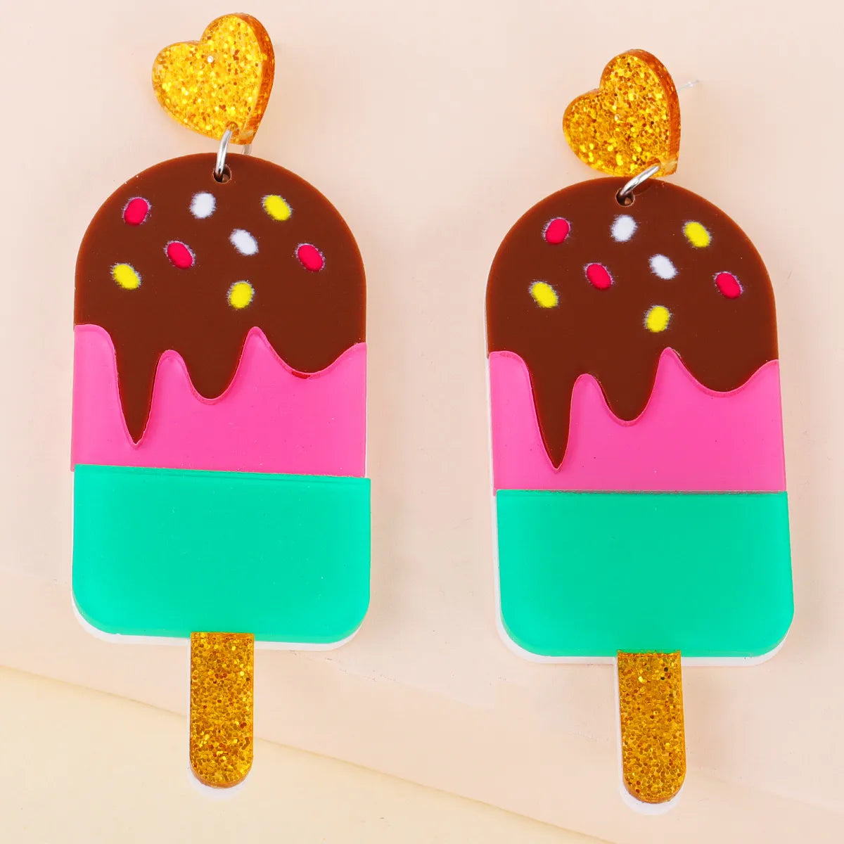 Fashion Resin Creative Ice Cream Earrings