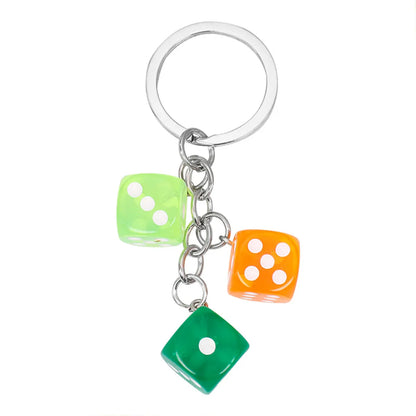 Dice Resin Keychain