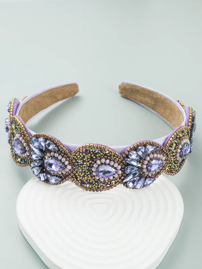 Fashion Retro Baroque Inlay Crystal Headband Hair Accessories