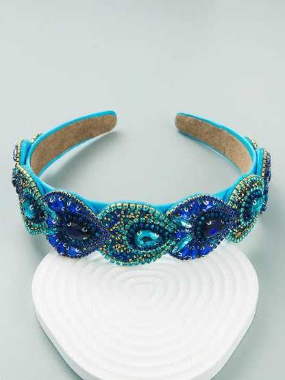 Fashion Retro Baroque Inlay Crystal Headband Hair Accessories