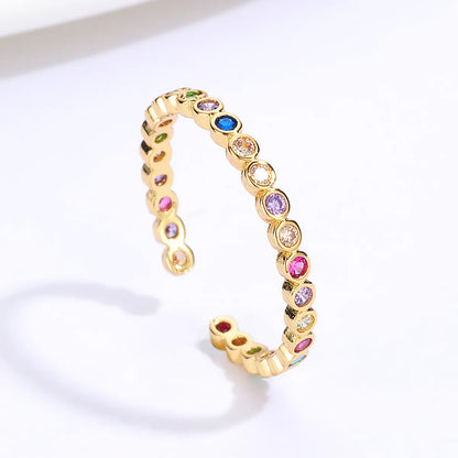 Princess Cute Basic C Shape Copper Gold Plated Gold Plated Rings In Bulk