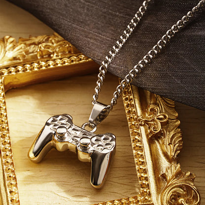 Fashion Retro Game Console Handle-shaped Titanium Steel Necklace Wholesale Gooddiy