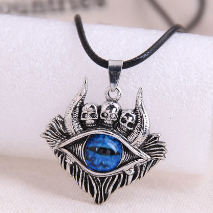 Fashion Retro Skull Demon Eye Trend Men'S Domineering Retro Exaggerated Necklace Wholesale Nihaojewelry