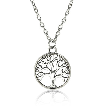 Fashion Retro Tree Of Life Pendant Alloy Ladies Peace Tree Necklace Clavicle Chain