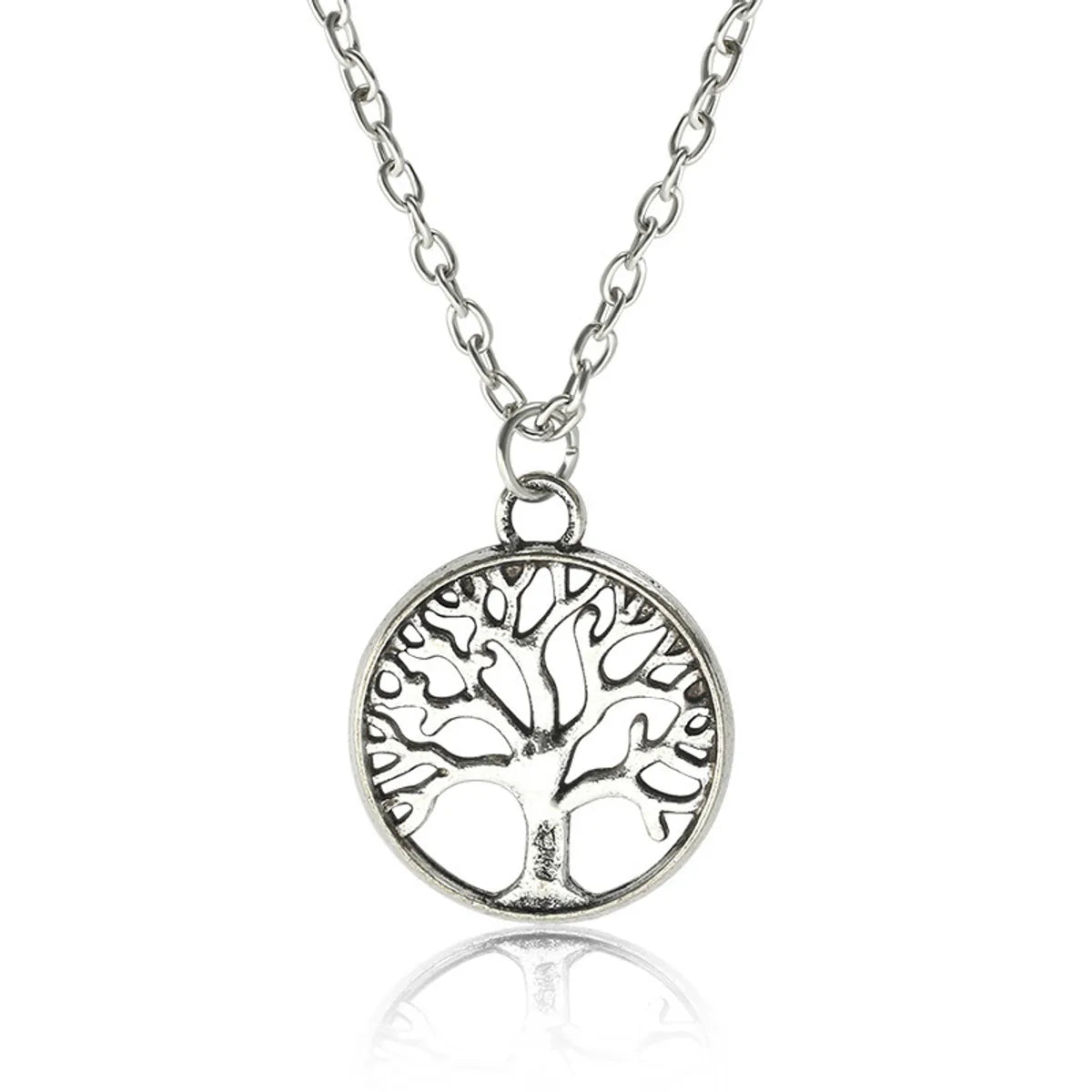 Fashion Retro Tree Of Life Pendant Alloy Ladies Peace Tree Necklace Clavicle Chain