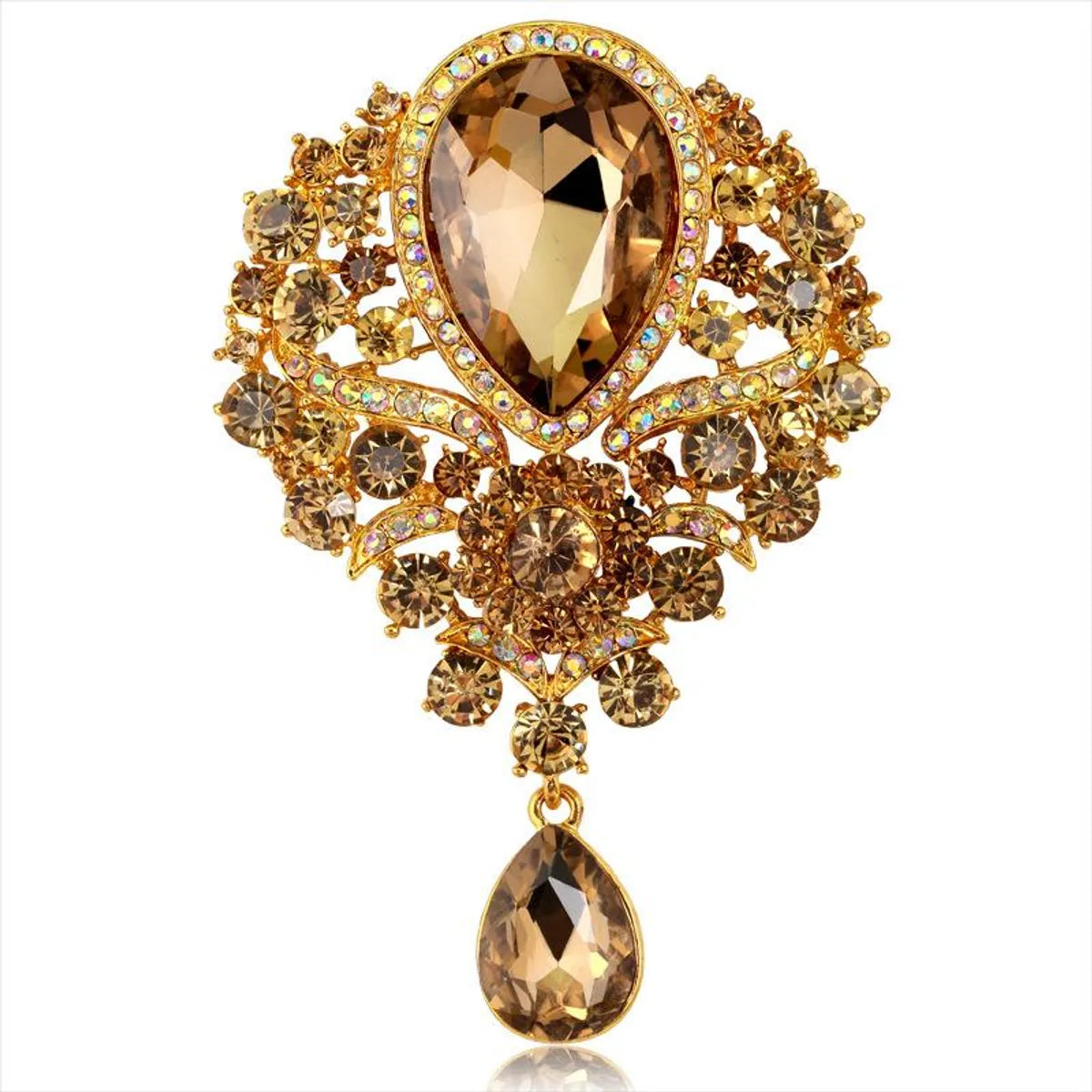 Fashion Rhinestone Glass Alloy Brooch Nhdr132412