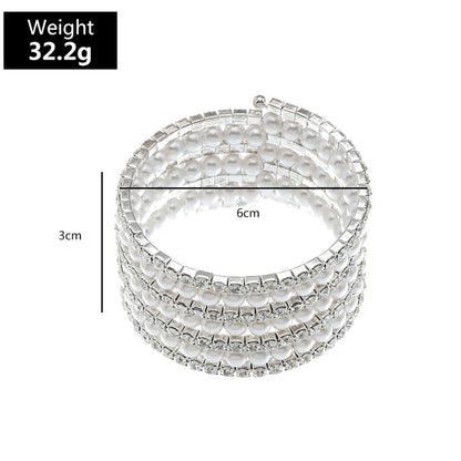 Fashion Geometric Alloy Diamond Women'S Bracelets