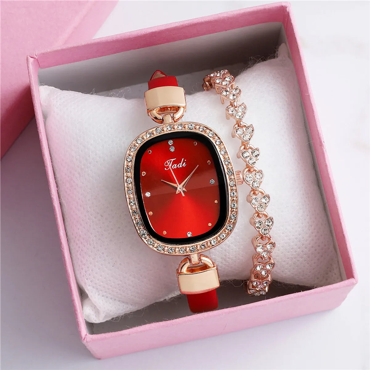 Fashion Rhinestone Thin Belt Watch Casual Watch Women