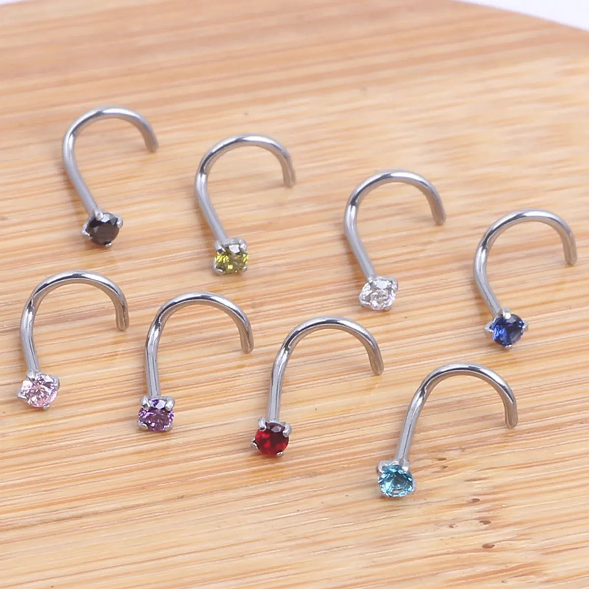 Fashion Rhombus Stainless Steel Metal Nose Studs 1 Piece