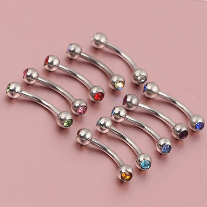 Fashion Rhombus Stainless Steel Rhinestones Ear Studs 1 Piece