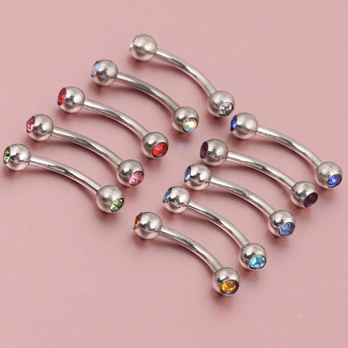 Fashion Rhombus Stainless Steel Rhinestones Ear Studs 1 Piece