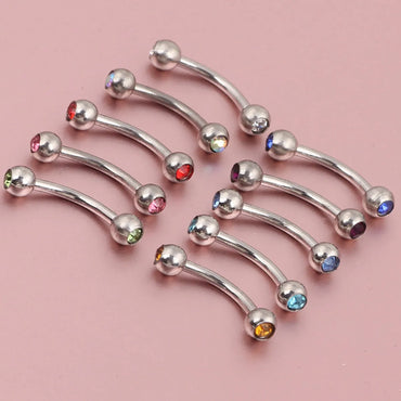 Fashion Rhombus Stainless Steel Rhinestones Ear Studs 1 Piece