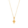 Wholesale Jewelry Fashion Rhombus 304 Stainless Steel Opal 18K Gold Plated Plating Inlay Pendant Necklace